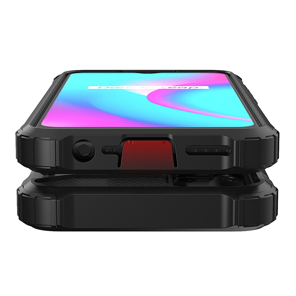 Hybridpansarfodral för Realme 10 5G / Realme 9i 5G pansarförsett hybridfodral svart