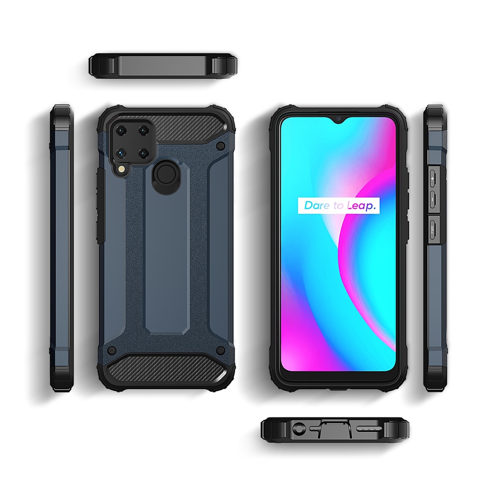Hybridpansarfodral för Realme 10 5G / Realme 9i 5G pansarförsett hybridfodral svart