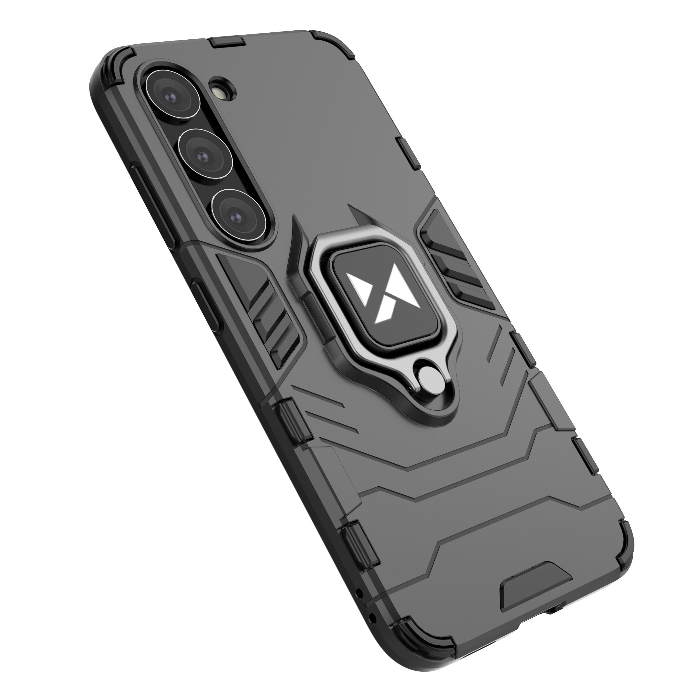 Wozinsky Ring Armor fodral för Samsung Galaxy S23+ pansarskydd magnetisk hållare ring svart