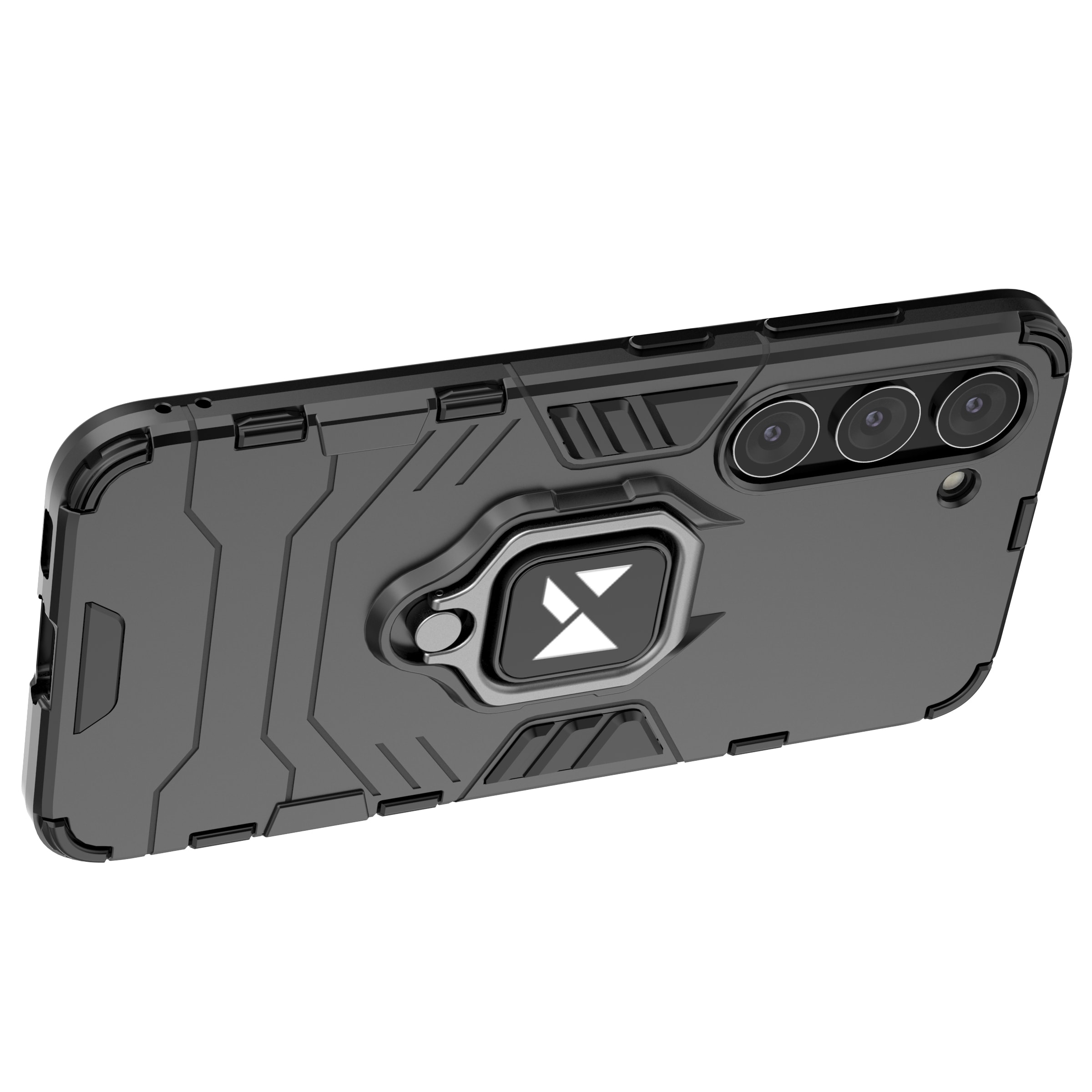 Wozinsky Ring Armor fodral för Samsung Galaxy S23+ pansarskydd magnetisk hållare ring svart