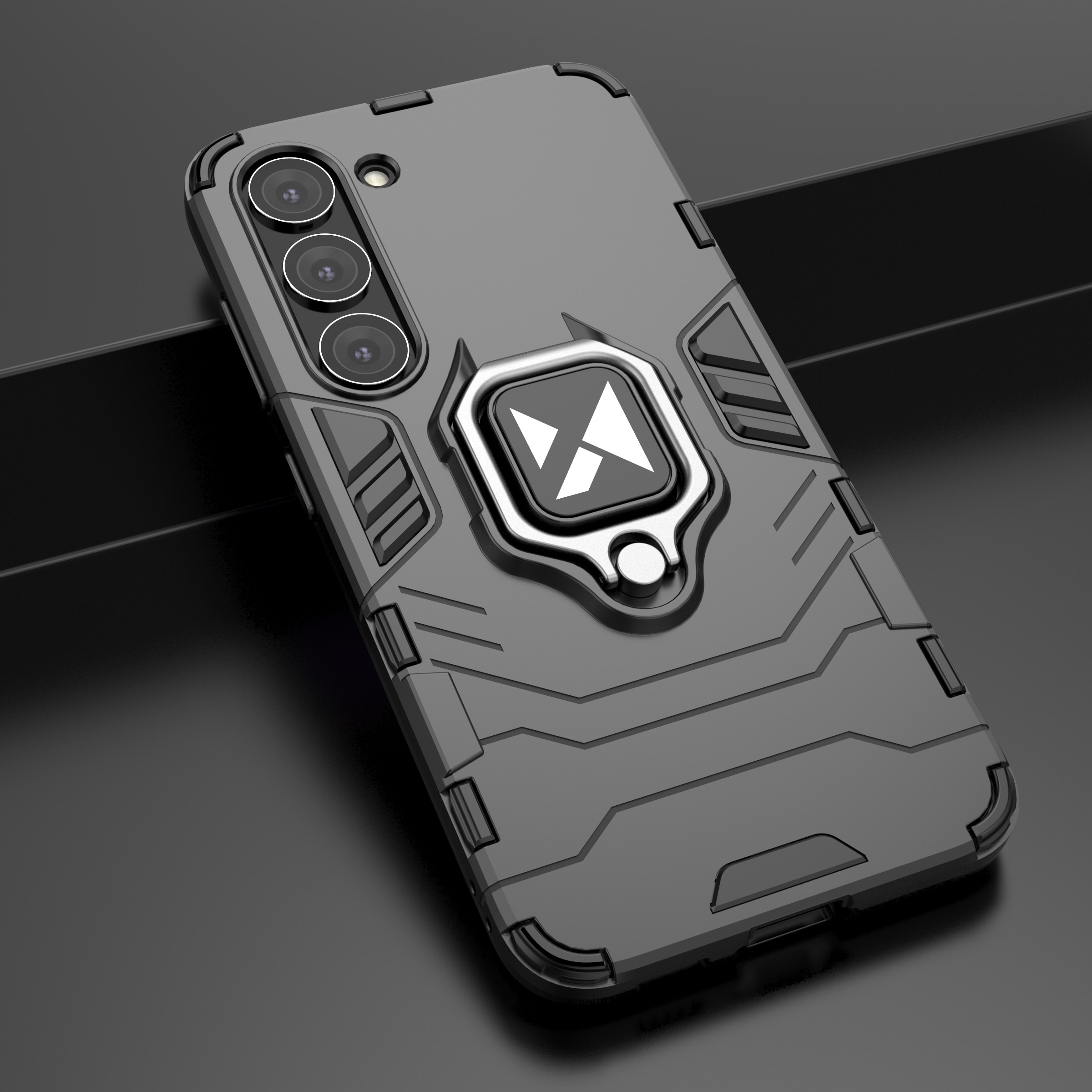 Wozinsky Ring Armor fodral för Samsung Galaxy S23 pansarskydd magnetisk hållare ring svart