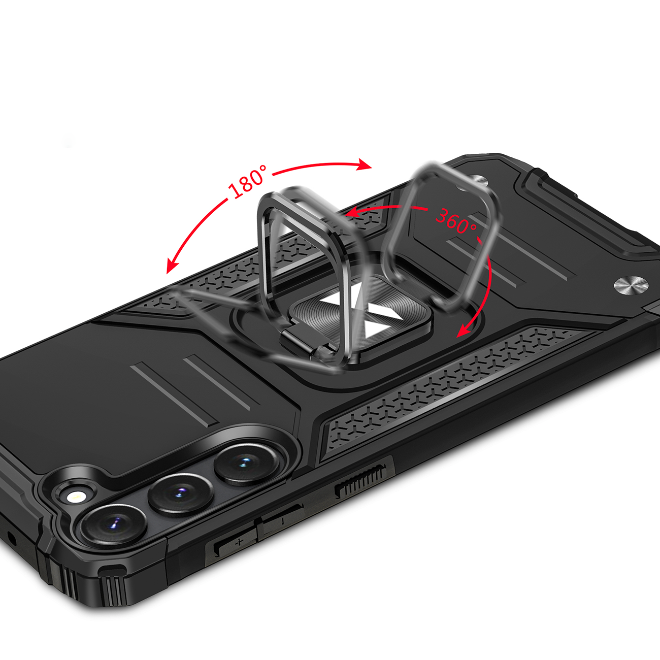Wozinsky Ring Armor fodral för Samsung Galaxy S23 pansarskydd magnetisk hållare ring svart