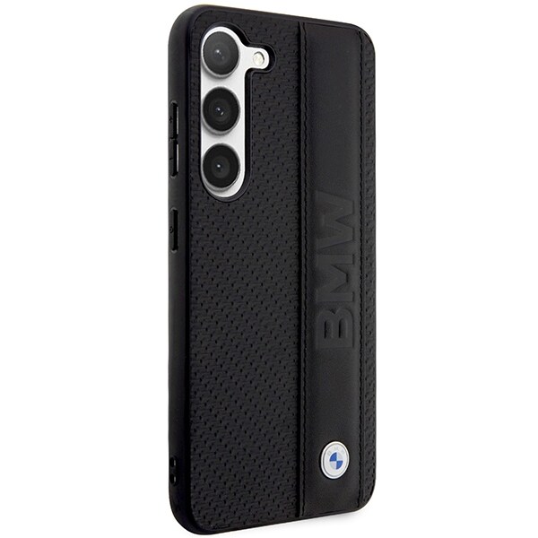 Etui BMW BMHCS23M22RDPK S23+ S916 sort/sort hardcase Læder struktureret & stribe