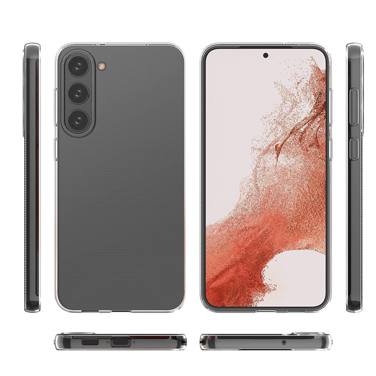 Ultraklart 0,5 mm etui til Samsung Galaxy S23 tyndt cover gennemsigtigt