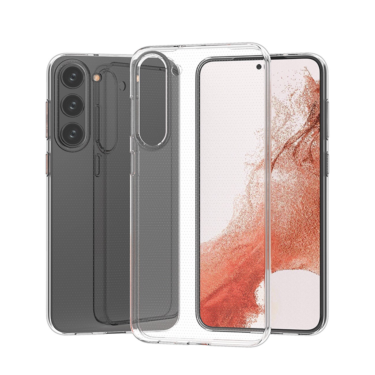 Ultraklart 0,5 mm etui til Samsung Galaxy S23 tyndt cover gennemsigtigt