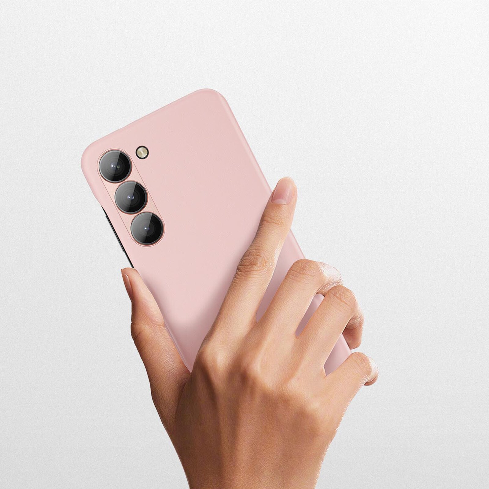 Dux Ducis Grit-etui til Samsung Galaxy S23+ elegant etui lavet af kunstlæder pink