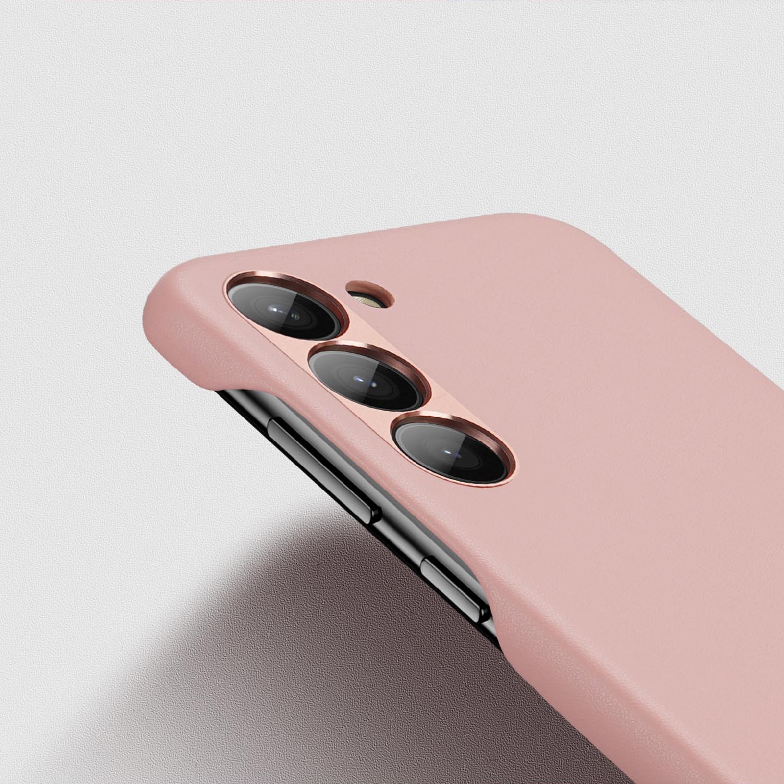 Dux Ducis Grit-etui til Samsung Galaxy S23+ elegant etui lavet af kunstlæder pink