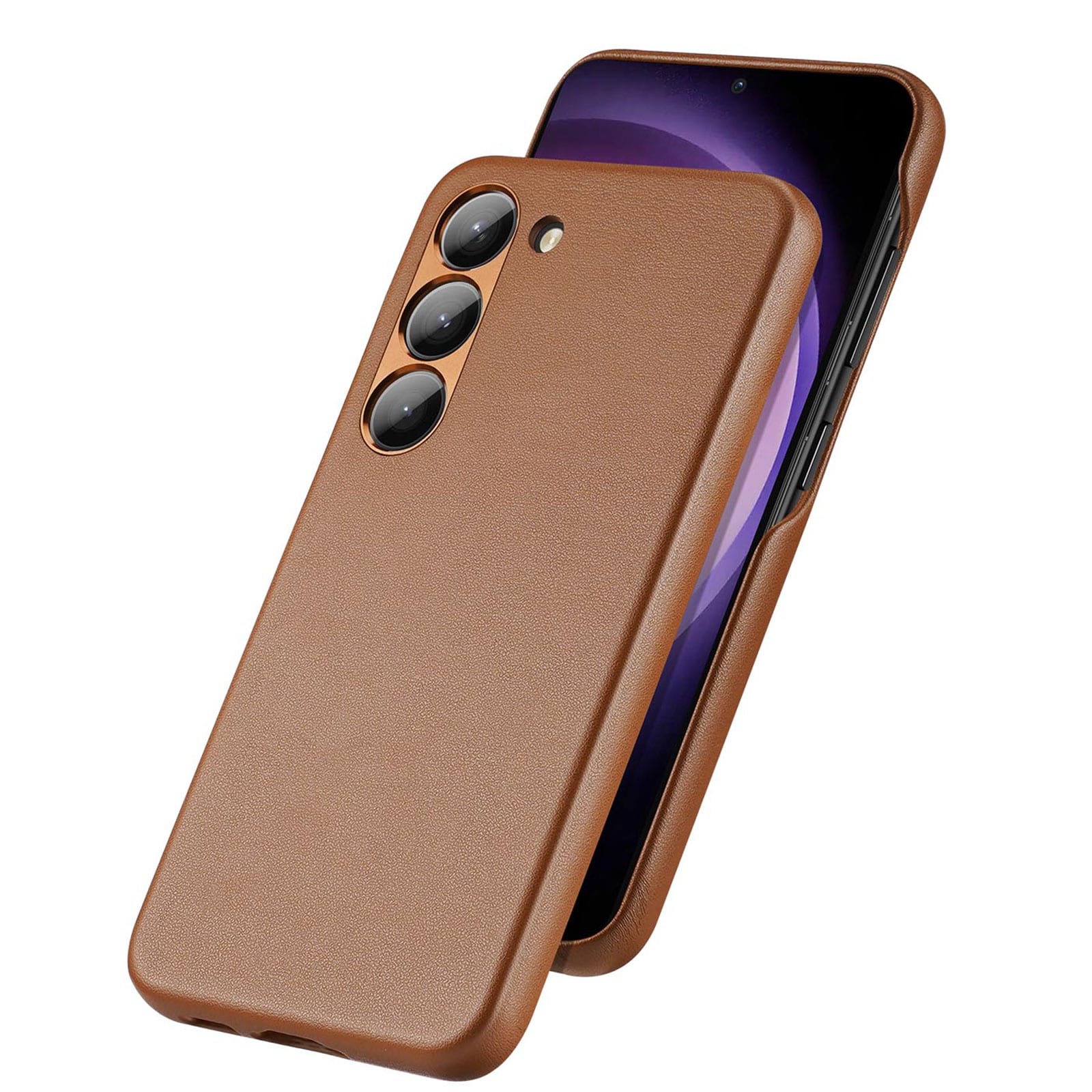Dux Ducis Grit-etui til Samsung Galaxy S23+ elegant etui lavet af kunstlæder brun
