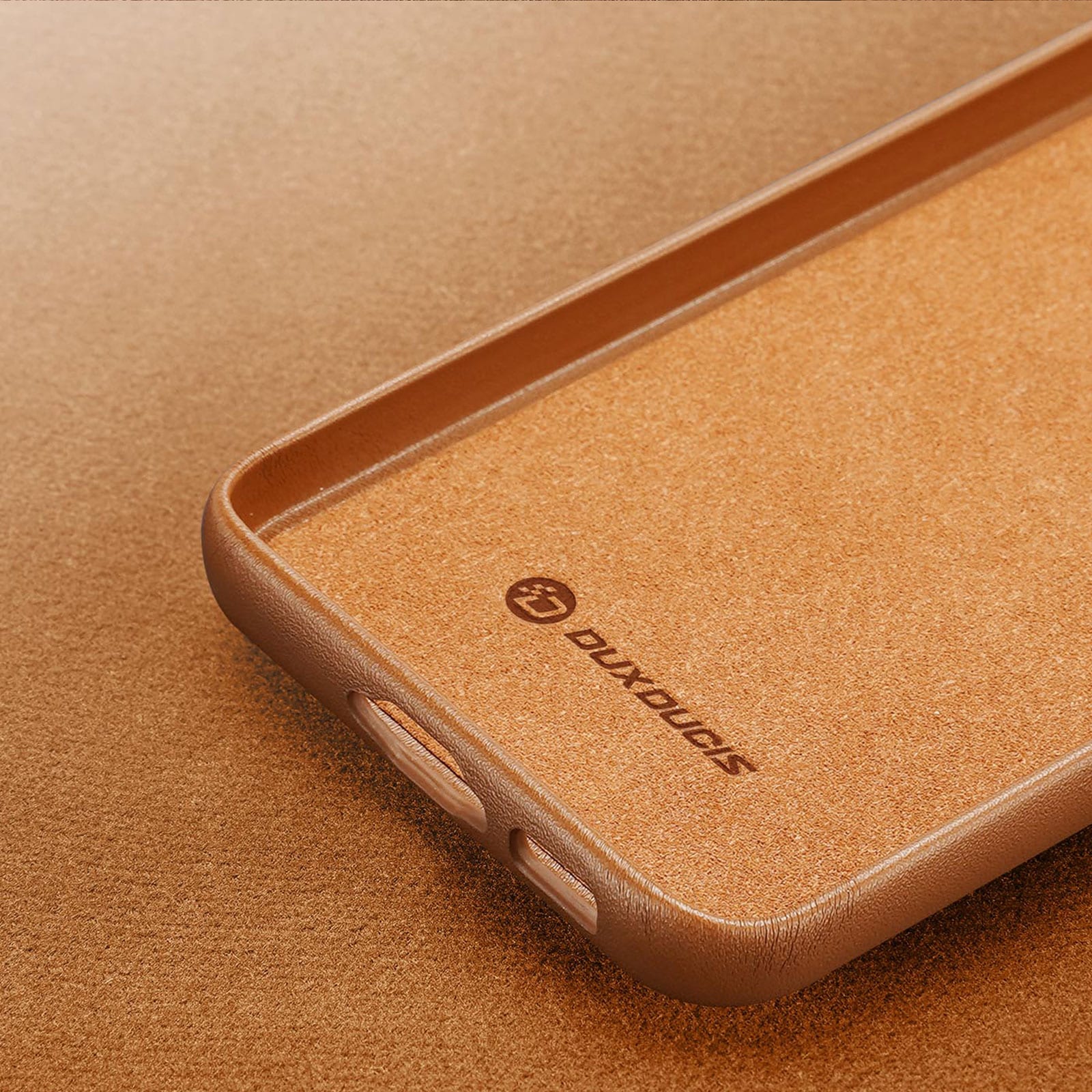 Dux Ducis Grit-etui til Samsung Galaxy S23+ elegant etui lavet af kunstlæder brun