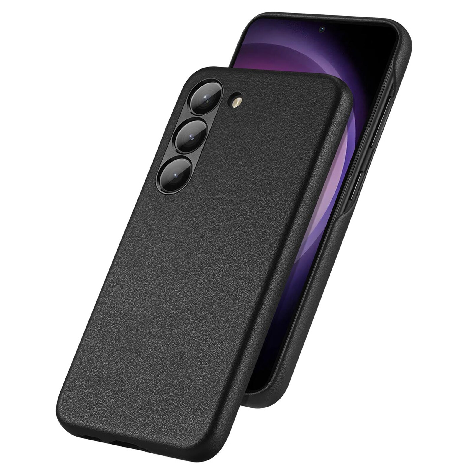 Dux Ducis Grit-etui til Samsung Galaxy S23+ elegant etui lavet af kunstlæder sort