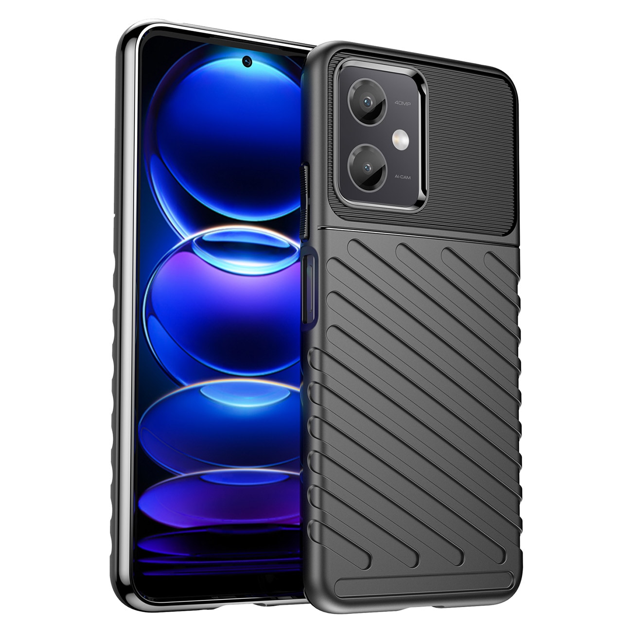 Thunder Case Xiaomi Poco X5 5G / Redmi Note 12 5G silikonpansarfodral svart