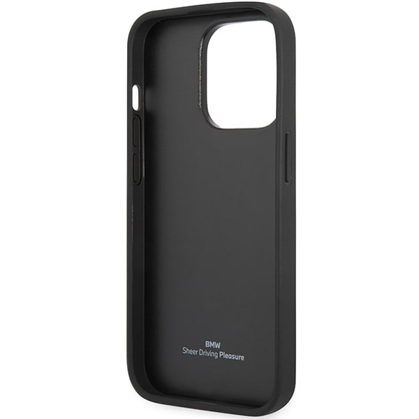 Fodral BMW BMHCP14L22RQDK iPhone 14 Pro 6,1" svart/svart Quiltat läder