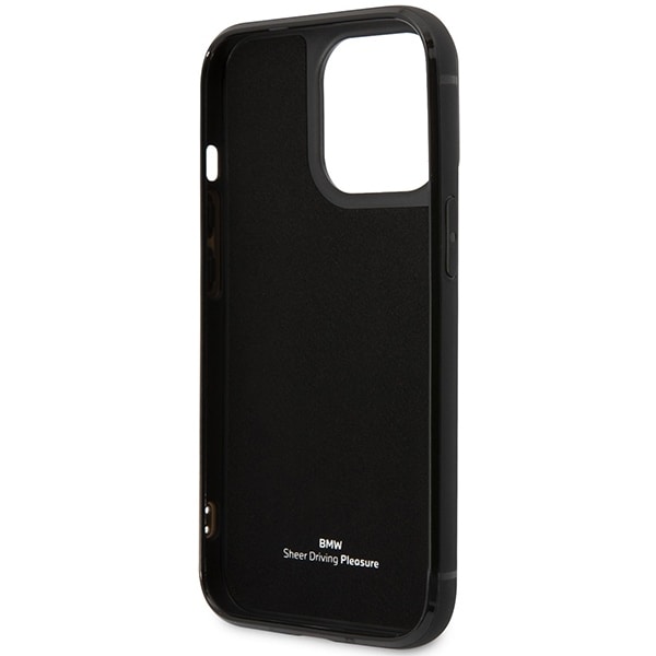 Fodral BMW BMHCP14L22RSEPK iPhone 14 Pro 6,1" svart/svart Läder Kortplats