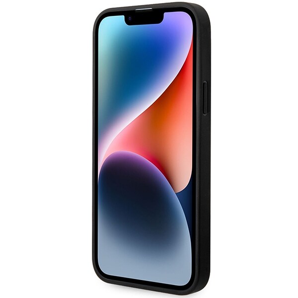 Fodral BMW BMHCP14S22RPSK iPhone 14 6,1" svart/svart Lädersäten Mönster