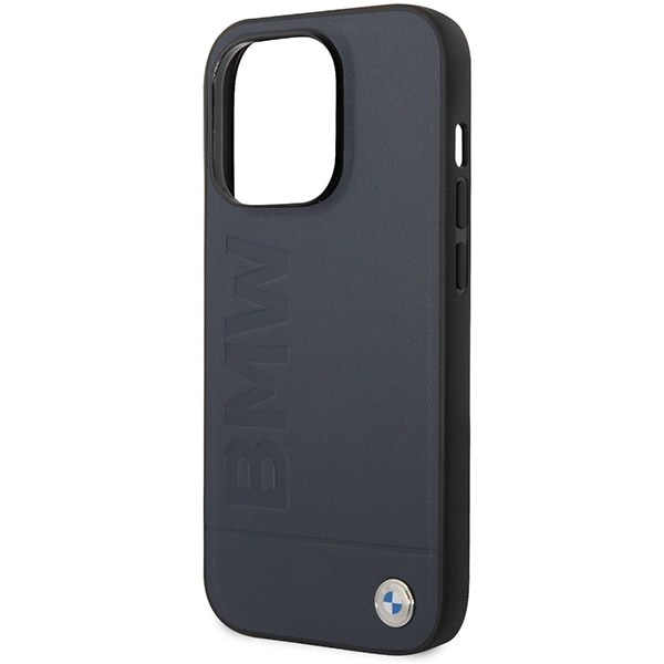 Etui BMW BMHMP14XSLLNA iPhone 14 Pro Max 6,7" navy/navy hardcase Læder Hot Stamp MagSafe