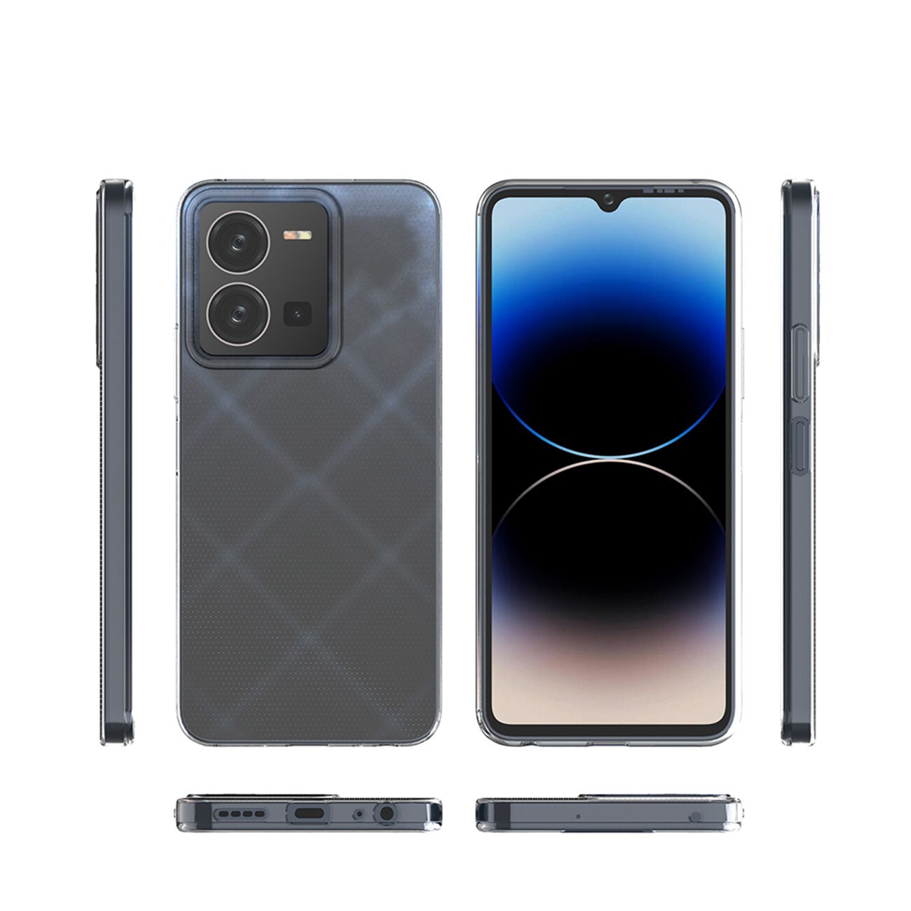 Ultraklart 0,5 mm etui til Vivo Y35 / Vivo Y22 / Vivo Y22s Tyndt cover Transparent