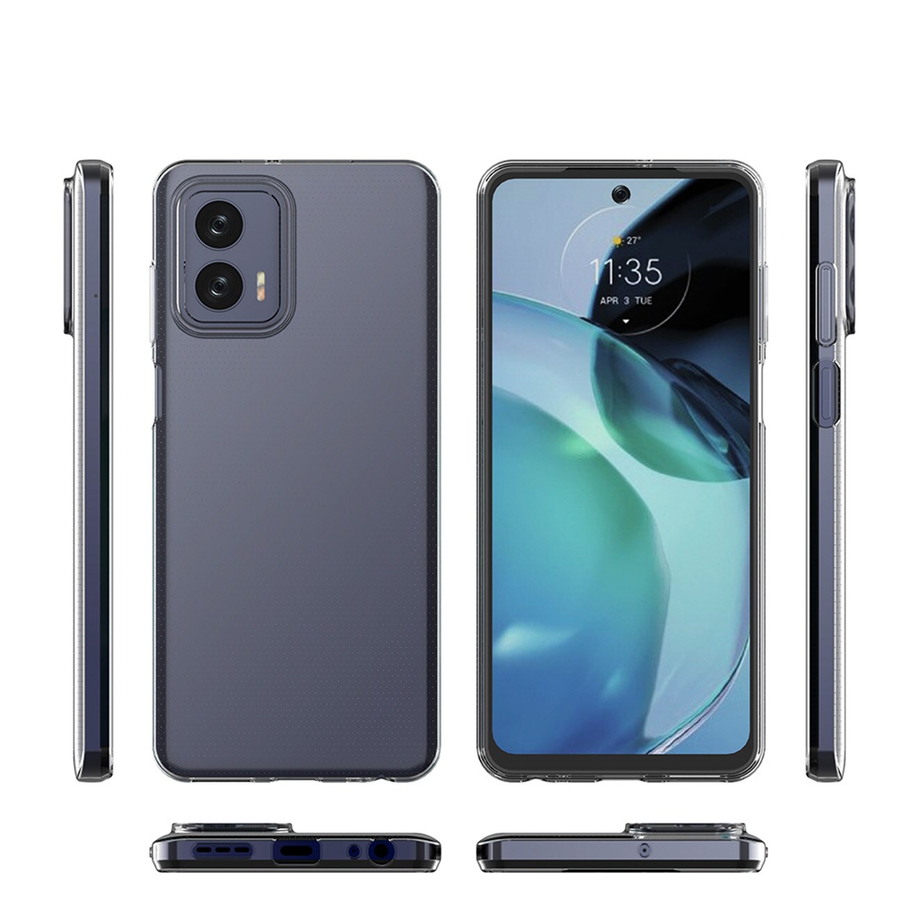 Ultraklart 0,5 mm etui til Motorola Moto G73 5G tyndt cover gennemsigtigt