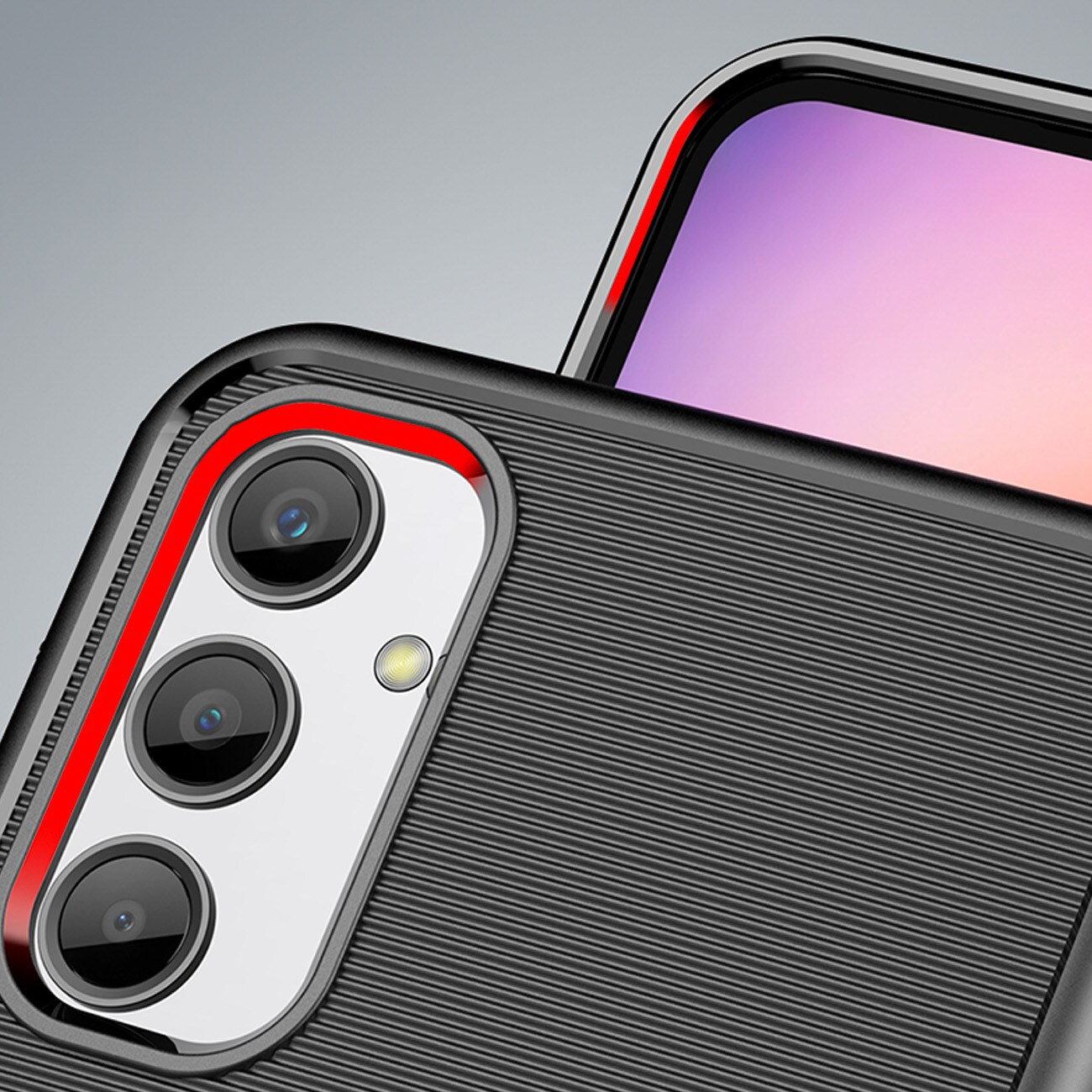Thunder Case fodral för Samsung Galaxy A24 4G silikon pansar fodral svart