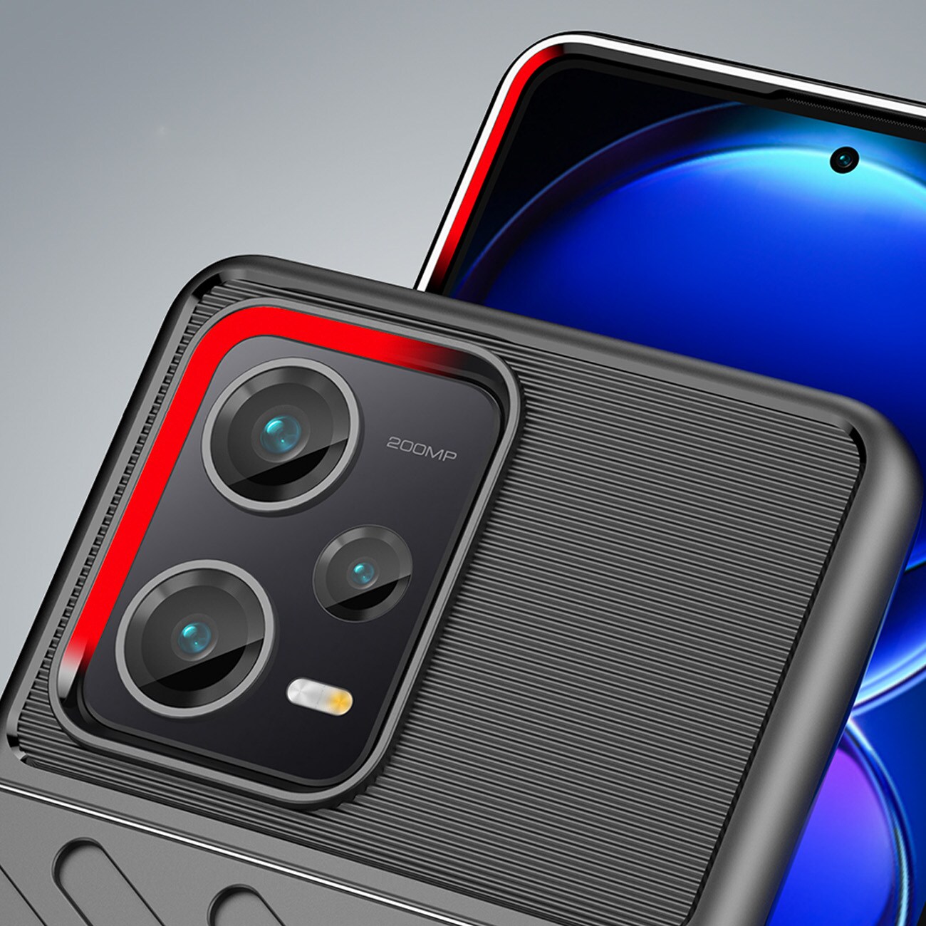 Thunder Case-etui til Xiaomi Redmi Note 12 Pro+ silikonepanseretui sort