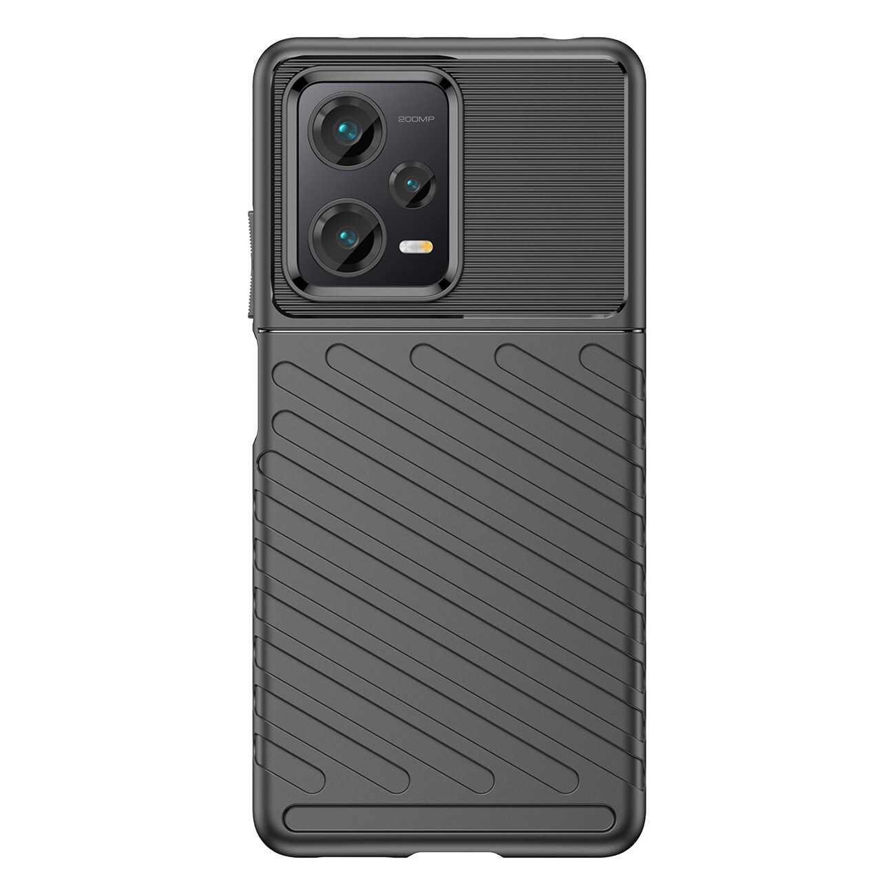 Thunder Case-etui til Xiaomi Redmi Note 12 Pro+ silikonepanseretui sort