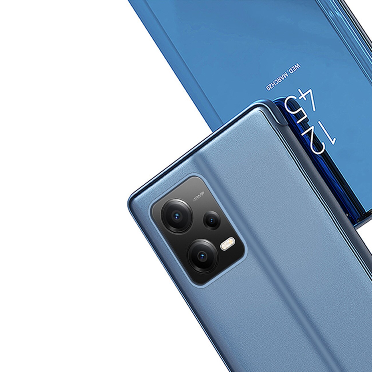 Clear View Case cover til Xiaomi Redmi Note 12 Pro+ med flipcover sort