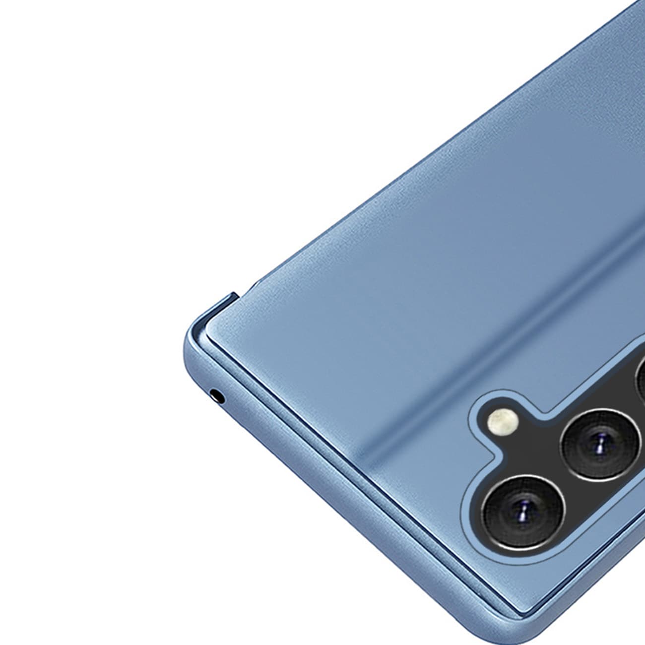 Clear View Fodral för Samsung Galaxy A24 4G flip cover blå