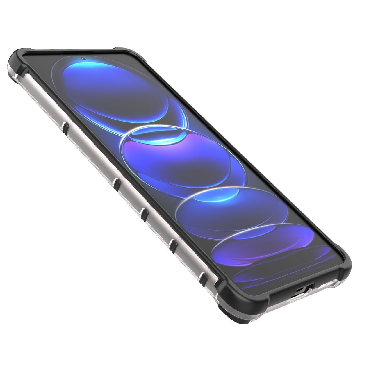 Honeycomb-etui til Xiaomi Redmi Note 12 Pro+ pansret hybridcover sort
