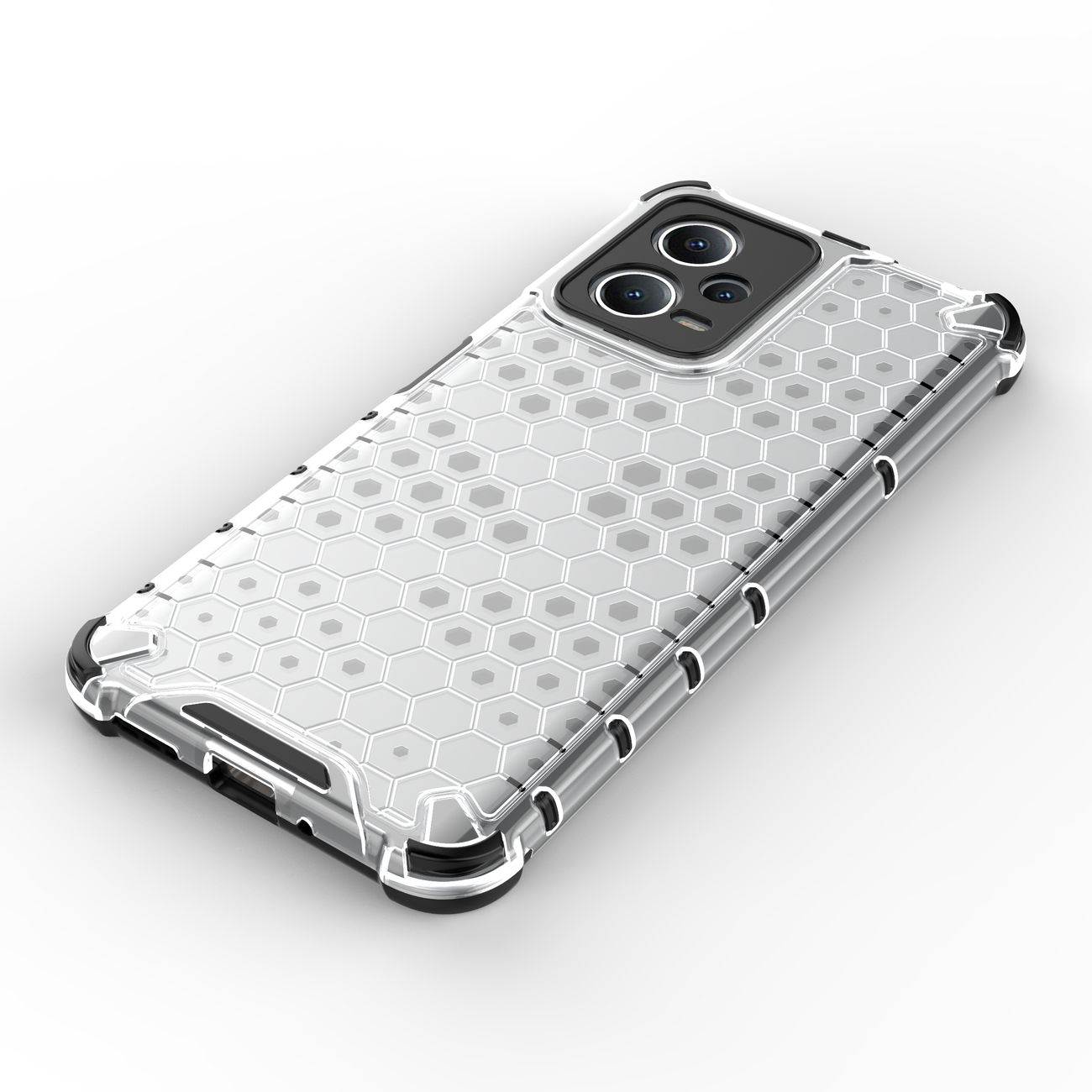 Honeycomb-etui til Xiaomi Redmi Note 12 5G / Poco X5 5G pansret hybridcover sort