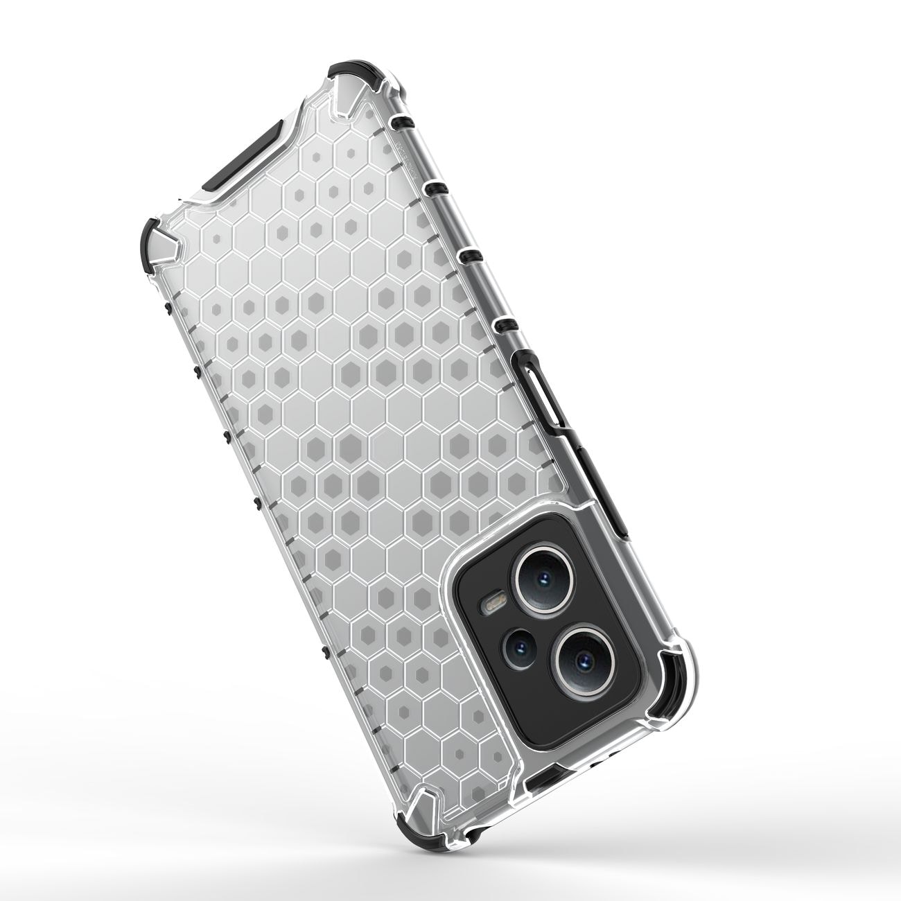 Honeycomb-etui til Xiaomi Redmi Note 12 5G / Poco X5 5G pansret hybridcover sort
