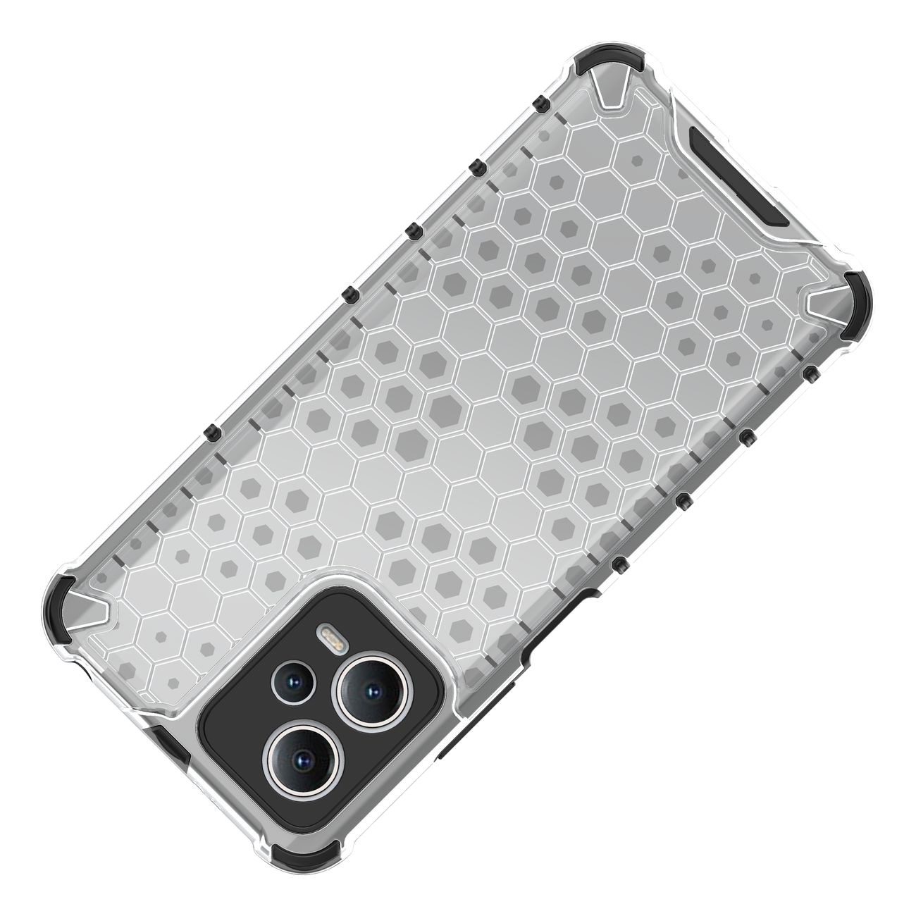 Honeycomb-etui til Xiaomi Redmi Note 12 5G / Poco X5 5G pansret hybridcover sort