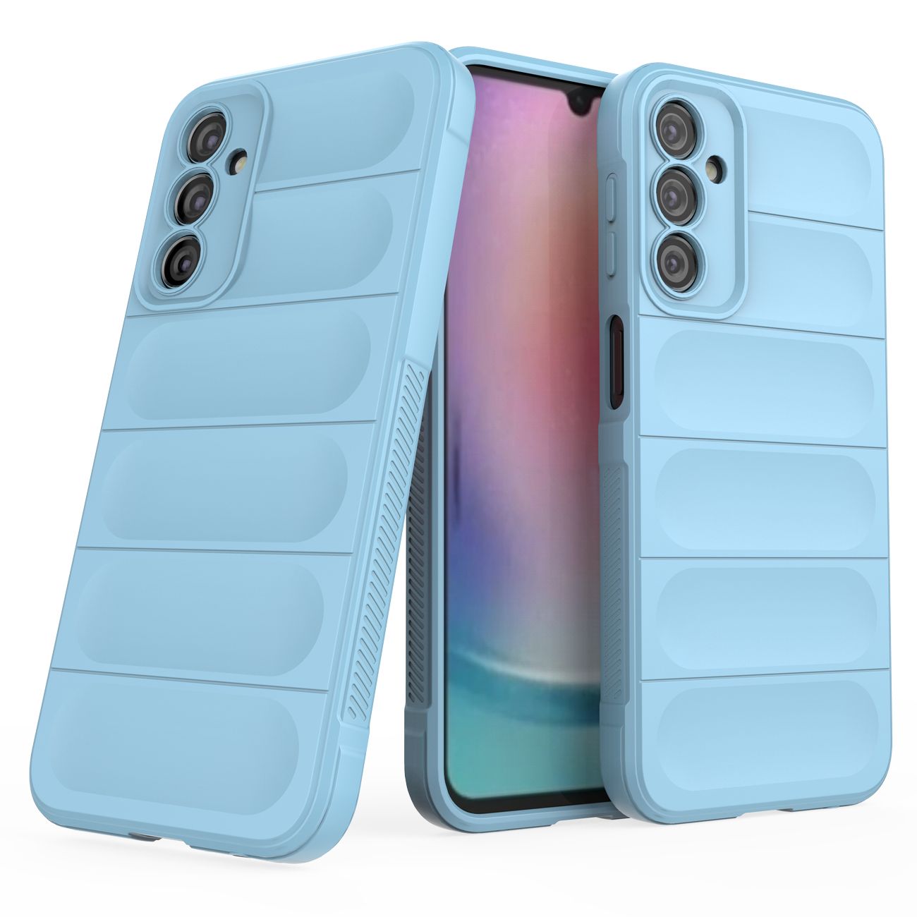 Magic Shield Fodral för Samsung Galaxy A24 4G flexibelt pansarskydd ljusblått
