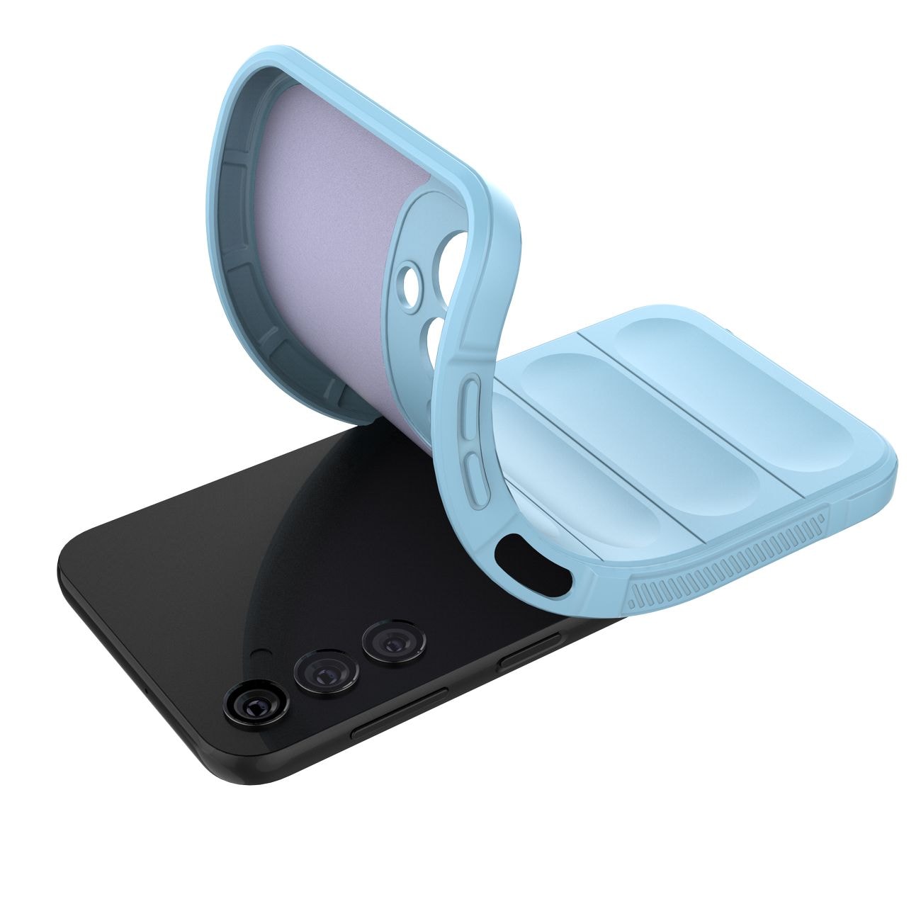 Magic Shield Fodral för Samsung Galaxy A24 4G flexibelt pansarskydd ljusblått