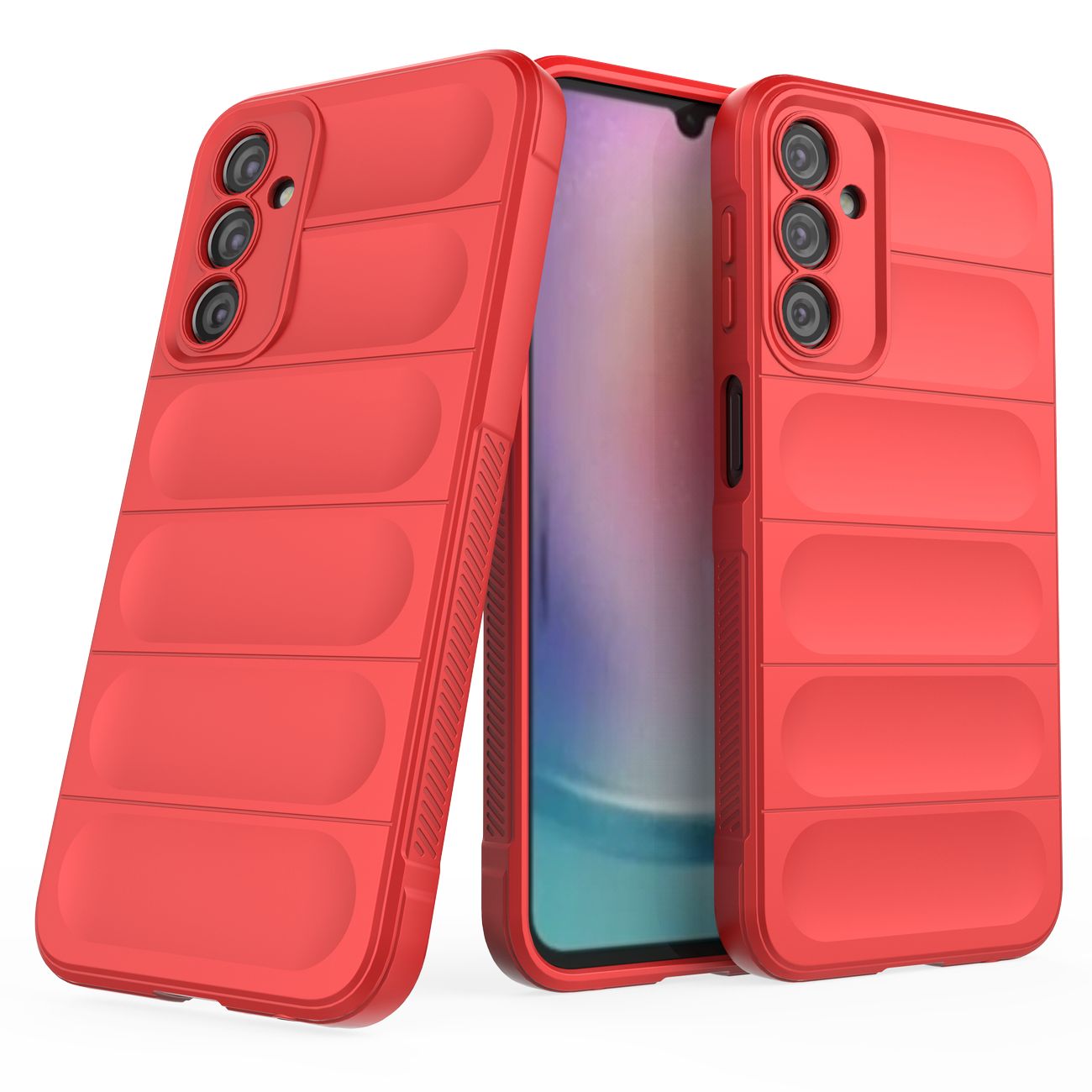 Magic Shield Fodral för Samsung Galaxy A24 4G flexibelt pansarskydd röd