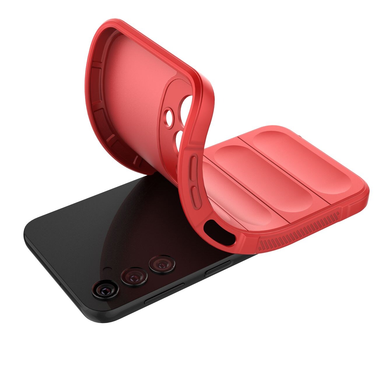 Magic Shield Fodral för Samsung Galaxy A24 4G flexibelt pansarskydd röd