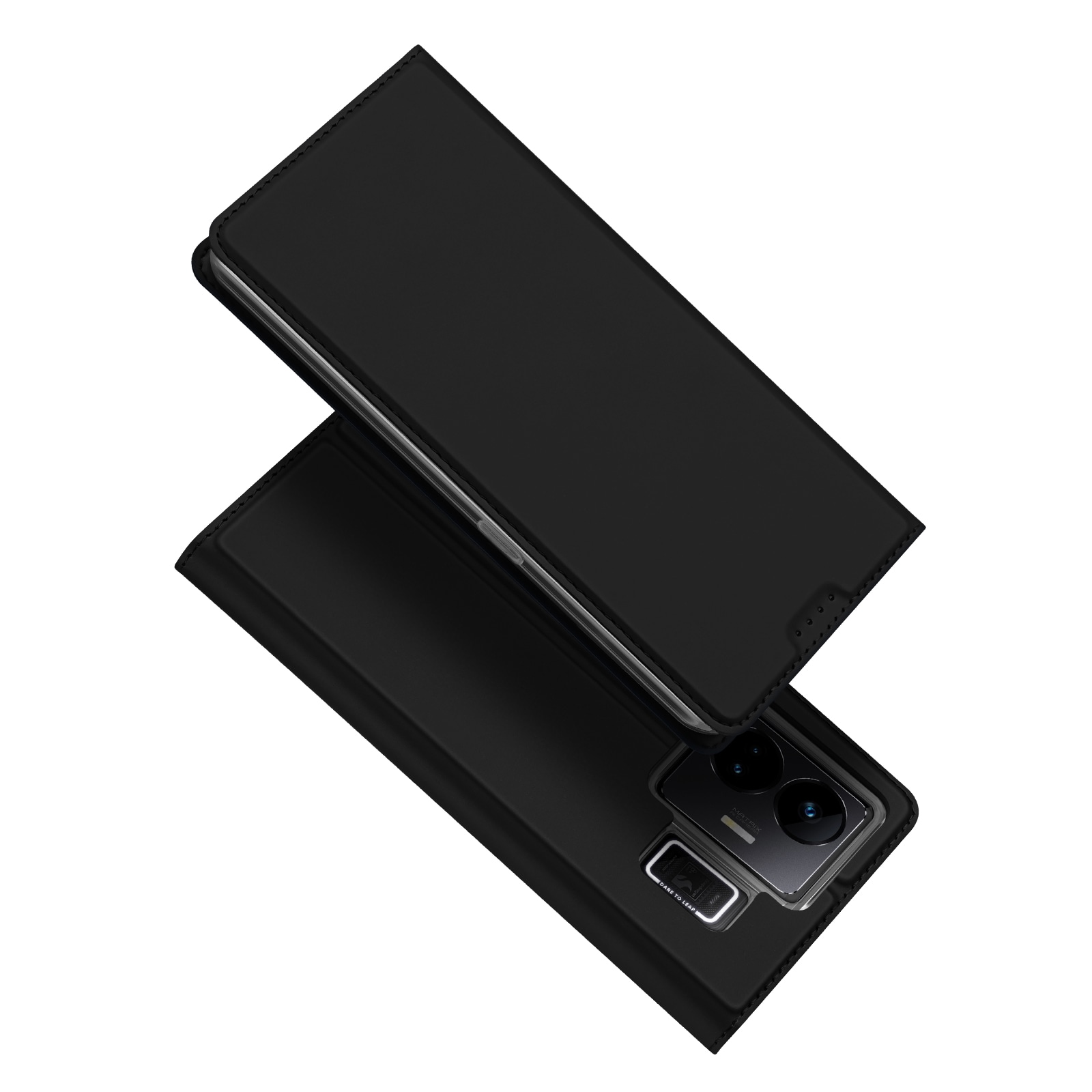 Dux Ducis Skin Pro-fodral för Realme GT Neo 5 / Realme GT3 Flip Cover Card Wallet Stand Svart