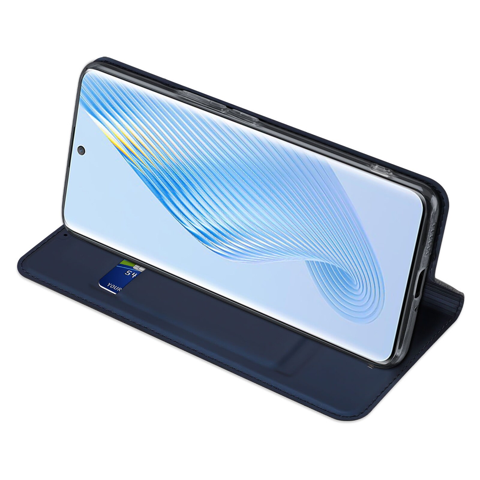 Dux Ducis Skin Pro-etui til Honor Magic5 Flip Card Wallet Stand Blue