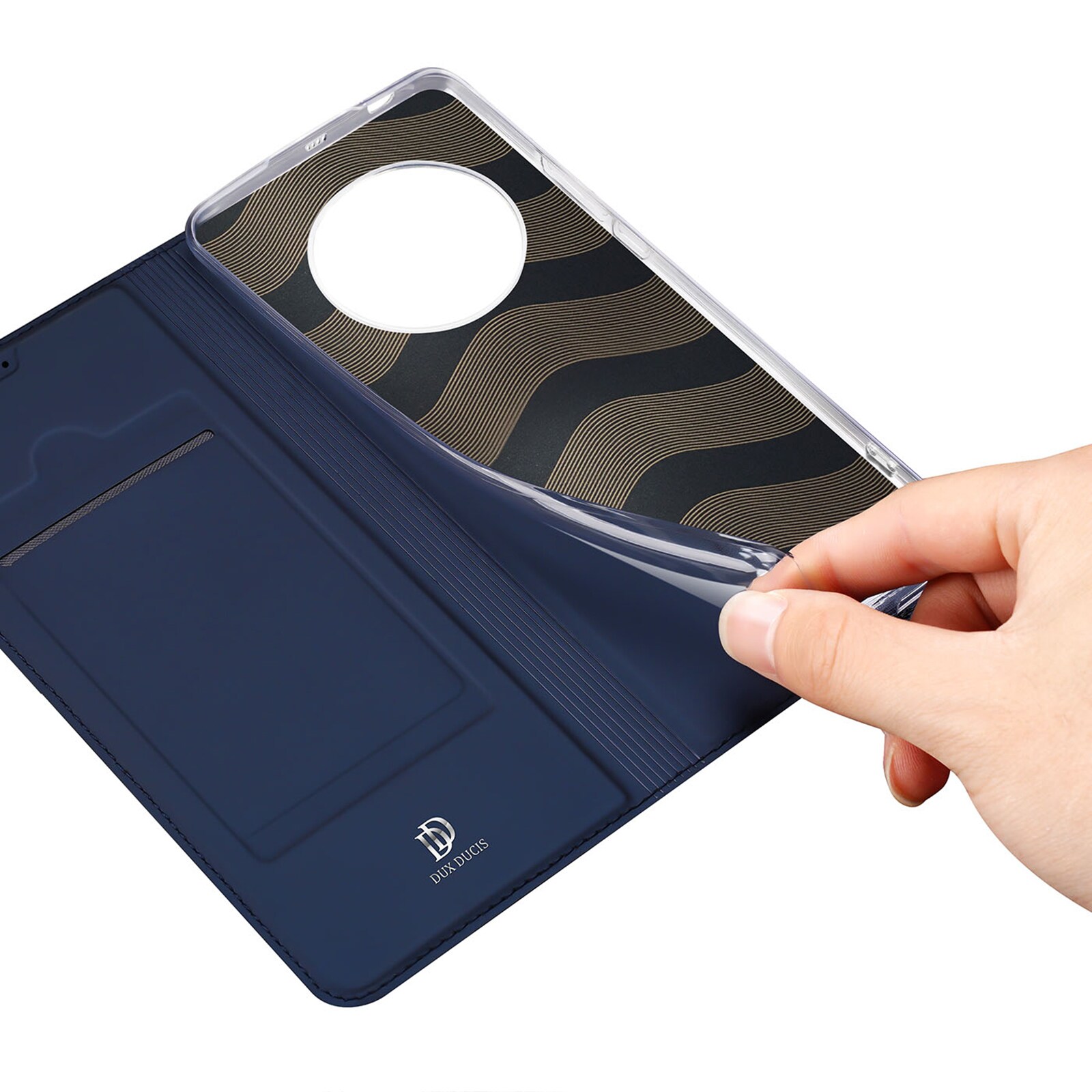 Dux Ducis Skin Pro-etui til Honor Magic5 Flip Card Wallet Stand Blue