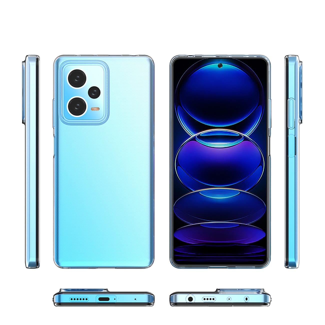 Ultraklart 0,5 mm etui til Xiaomi Redmi Note 12 Pro+ tyndt cover gennemsigtigt