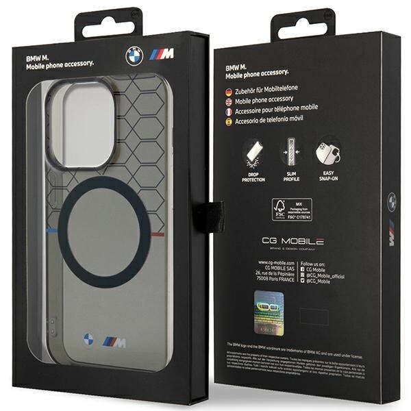 Fodral BMW BMHMP14LHGPK iPhone 14 Pro 6,1" grå/grå mönster MagSafe