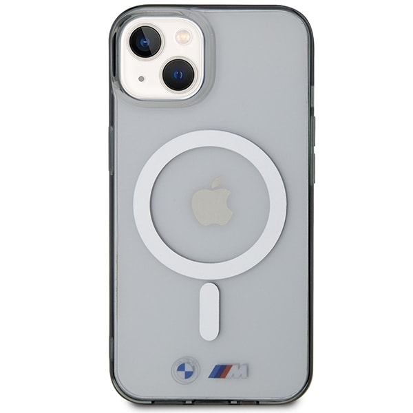 BMW BMHMP14SHCRS iPhone 14 6,1" fodral transparent hårdplastfodral Silver Ring MagSafe