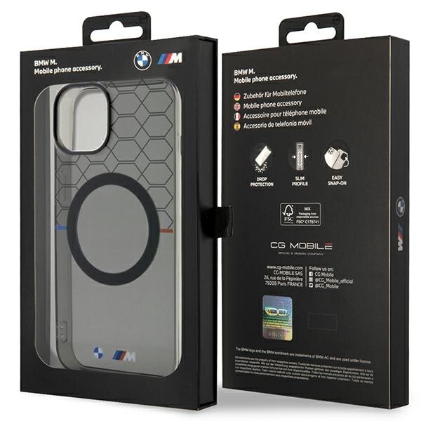 Etui BMW BMHMP14SHGPK iPhone 14 6,1" grå/grå Mønster MagSafe