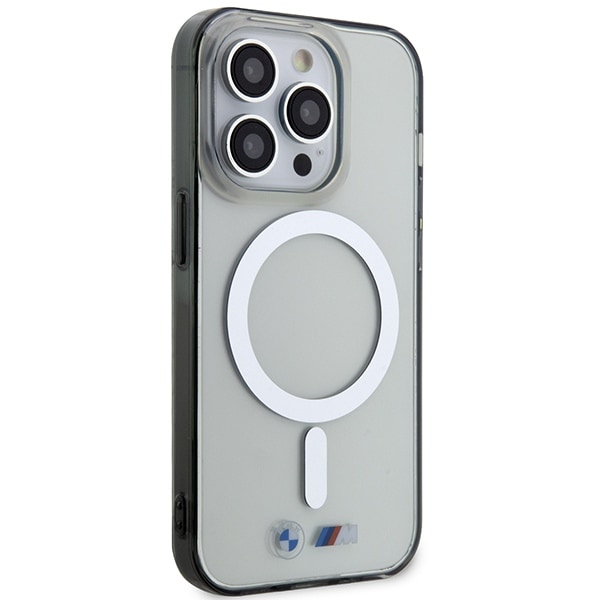 Fodral BMW BMHMP14XHCRS iPhone 14 Pro Max 6,7" transparent hårdplastfodral Silver Ring MagSafe