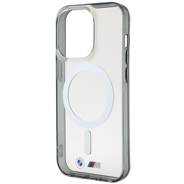 Fodral BMW BMHMP14XHCRS iPhone 14 Pro Max 6,7" transparent hårdplastfodral Silver Ring MagSafe