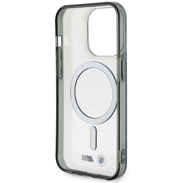 Fodral BMW BMHMP14XHCRS iPhone 14 Pro Max 6,7" transparent hårdplastfodral Silver Ring MagSafe