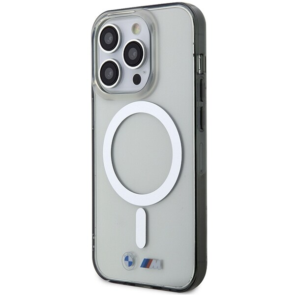 Kuffert BMW BMHMP14LHCRS iPhone 14 Pro 6,1" gennemsigtig hardcase Silver Ring MagSafe