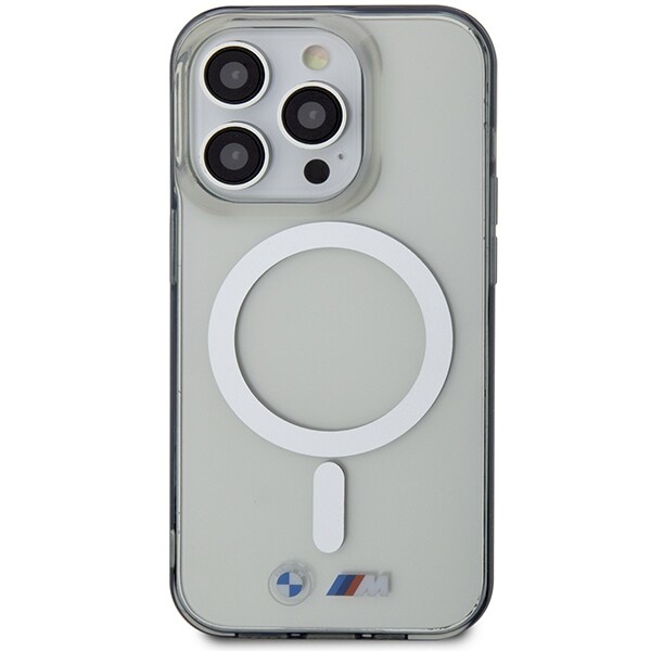 Kuffert BMW BMHMP14LHCRS iPhone 14 Pro 6,1" gennemsigtig hardcase Silver Ring MagSafe