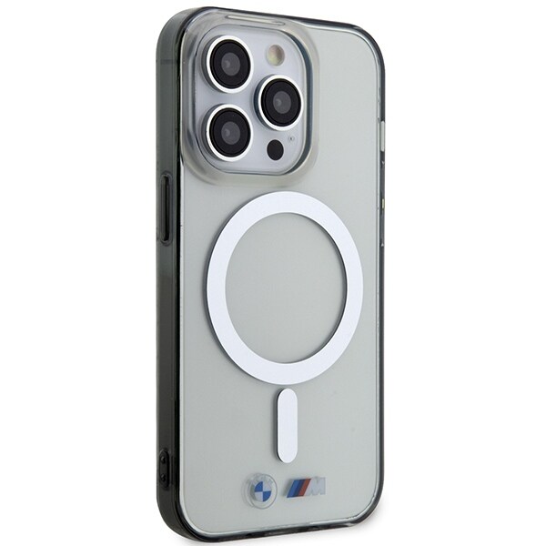Kuffert BMW BMHMP14LHCRS iPhone 14 Pro 6,1" gennemsigtig hardcase Silver Ring MagSafe