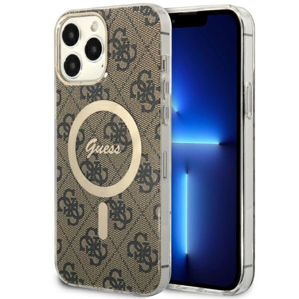 Guess GUHMP13XH4STW iPhone 13 Pro Max 6,7" brun/brun hård väska 4G MagSafe