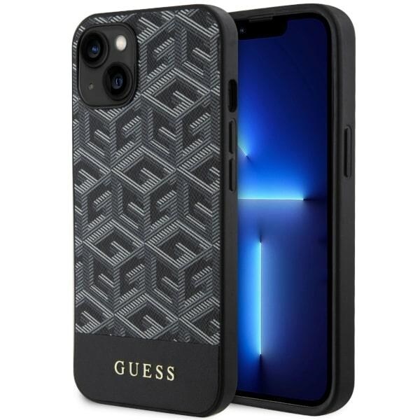 Guess GUHMP14SHGCFSEK iPhone 14 6,1" svart/svart hårddisk GCube Stripes MagSafe