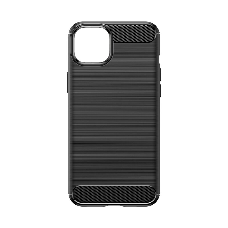 Flexibelt kolfiberfodral för iPhone 15 Plus Carbon Case - blå